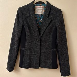 Anthropology blazer, size 2, gray with black side panel